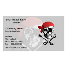 Pirate Skull and Crossbones Business Card Template