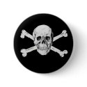 Pirate Skull and Crossbones buttons