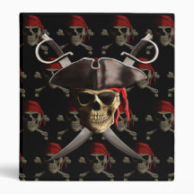 Pirate Skull And Swords Binder