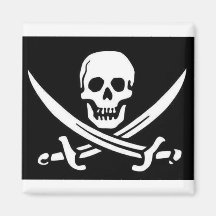 Pirate Skull and Swords Magnets
