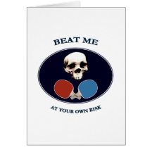 Pirate Skull Beat Me Ping Pong Cards