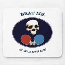 Pirate Skull Beat Me Ping Pong Mouse Pad