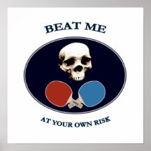 Pirate Skull Beat Me Ping Pong Print
