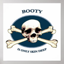 Pirate Skull Booty Skin Print