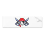 Pirate Skull Bumper Sticker