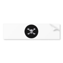 PIRATE SKULL BUMPER STICKER