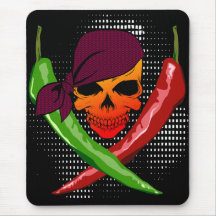 Pirate Skull & Cross-Peppers $14.95 Mouse Pad