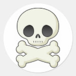 Pirate Skull & Crossbones Round Sticker