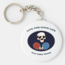 Pirate Skull Good Life Table Tennis Key Chains