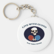 Pirate Skull Gusto Table Tennis Key Chains