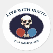 Pirate Skull Gusto Table Tennis Stickers