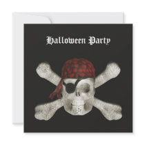 Pirate Skull - Halloween Party Invitation
