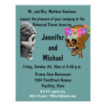 Pirate Skull & Skeletons Rehearsal Dinner Announcement