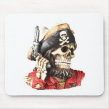 Pirate Skull w/ Pistol Mousepads