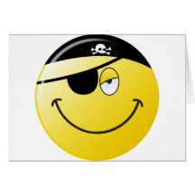 Pirate Smiley Face Card