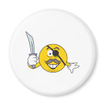 Pirate Smiley Face Fridge Magnet