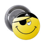 Pirate Smiley Face Pin