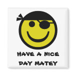 Pirate Smiley Refrigerator Magnets