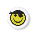 Pirate Smiley Magnet