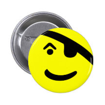 Pirate Smiley Pinback Button