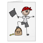 Pirate Stick Figure Greeting Cards