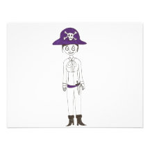 Pirate Stitch girl Custom Announcements