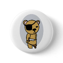 Pirate Teddy Bear Buttons