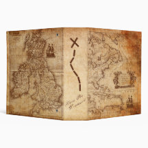 Pirate Treasure 3 Ring Binders