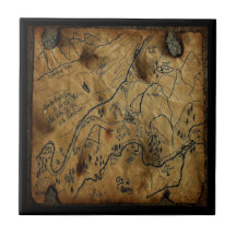 Pirate Treasure Map Haines Alaska Tile