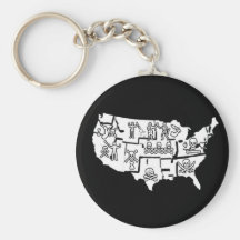 PIRATE USA 3 KEYCHAIN