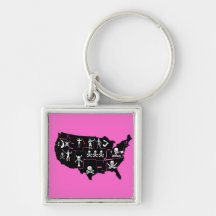 PIRATE USA 5 KEY CHAIN