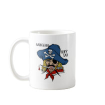 PIRATE WITH DAGGER...ARGH NUFF SAID TATTOO PRINT COFFEE MUG