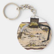 PirateMapTreasure050110 Keychain