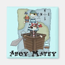Pirates Ahoy Tshirs and Gifts Refrigerator Magnets