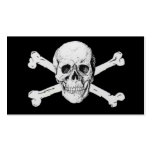 Pirates Black Skull and Crossbones Business Card Template