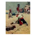 Pirates Fight Over Treasure Postcards