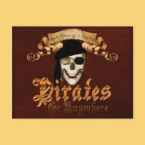 Pirates go anywhere postcards