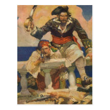 Pirates montant à bord du bateau cartes postales