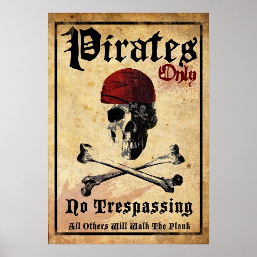 Pirates Only Print | Zazzle