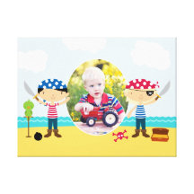 Pirates Photo Cute Boy [24x18 Inches] Canvas Print