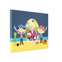 Pirates Photo Cute Boy [24x18 Inches] Canvas Print