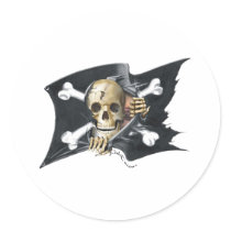 Pirates/Skulls Collection by FishTs.com Round Sticker