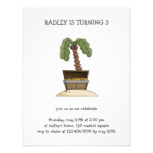 Pirates · Treasure Chest Island Personalized Invitations