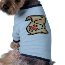 Pirates Treasure Map Dog T-shirt