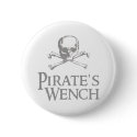 Pirate's Wench Skull and Crossbones buttons