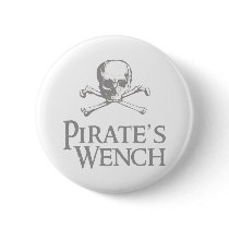 Pirate's Wench Skull and Crossbones Buttons