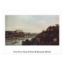 Pirna From Vines At Posta By Bernardo Bellotto Post Card