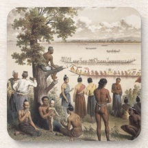 Pirogue races on the Bassac River, detail from 'At Beverage Coaster