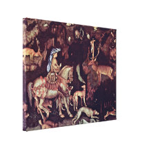 Pisanello - Vision of StEustathius Stretched Canvas Prints