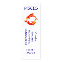 Pisces Bookmark Business Cards